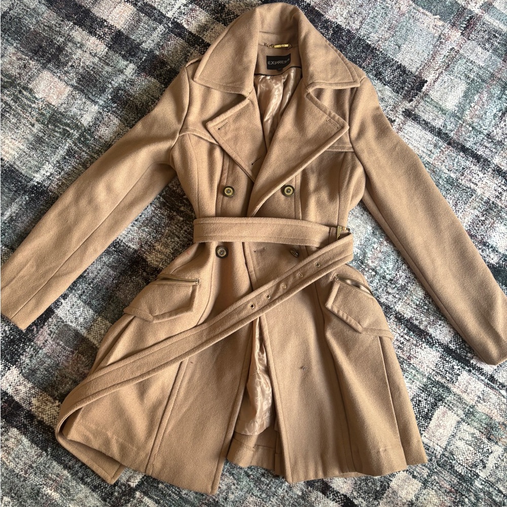 Express Tan Trench Coat for Women